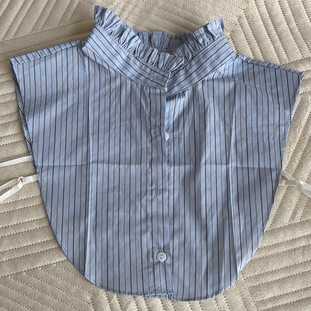 Ladies “ Dickie”. Blue Striped Collar